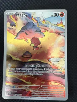 Pokemon TCG Magby 186/182 SV04: Paradox Rift Holo Near Mint - Image 1