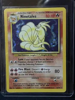 1999 Pokemon Base Set Ninetales Holo Rare #12/102 Mint Condition - Image 1