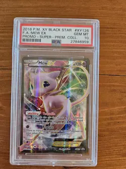 Pokemon Mew EX Super-Premium Collection Black Star Promo XY126 PSA 10 - Image 1