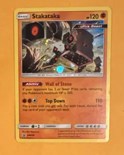 2019 Pokemon TCG Stakataka SM209 Sun & Moon Black Star Promo Cosmos Holo - Image 1