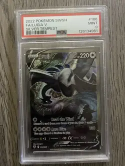 2022 Pokemon SWSH FA/Lugia v Silver Tempest PSA 9 - Image 1