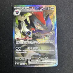 N's Zoroark EX 185/159 journey together NM pokemon card - Image 1