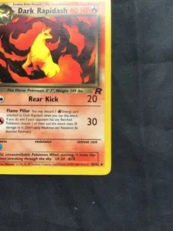 Pokemon Cards: Team Rocket 1st Edition Uncommon: Dark Rapidash 44/82 - Image 4