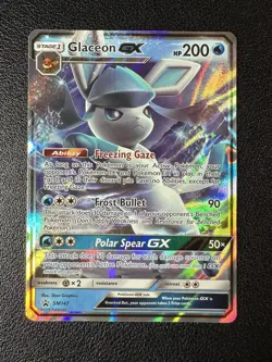 Glaceon GX SM147 Black Star Promo Ultra Rare Holo Pokemon Card - Image 1