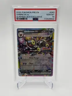 Pokemon Umbreon EX Prismatic Evolutions Stamped Promo Card 060/131 PSA 10 - Image 1