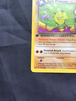Pokemon Cards: Team Rocket 1st Edition Uncommon: Dark Primeape 43/82 - Image 5