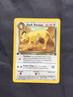 Pokemon Cards: Team Rocket 1st Edition Uncommon: Dark Persian 42/82 - Image 1