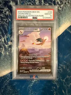 Pokemon Card PSA 10 GEM MT Charizard Ex 151 SIR 2023 S&V Ultra Rare 199/165 - Image 1