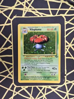 🔥 Vileplume 15/64 🔥 Original Holo Rare Jungle Set Pokemon Card WOTC TCG 1999 - Image 1