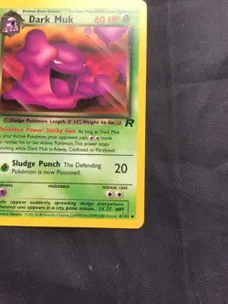 Pokemon Cards: Team Rocket 1st Edition Uncommon: Dark Muk 41/82 - Image 4