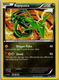 Rayquaza 11/20 - Dragon Vault Holo Rare Pokemon TCG Card - LP - Free Shipping - Image 1