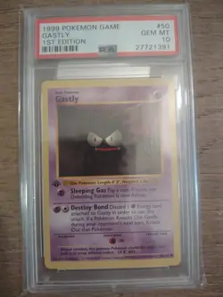 Pokemon TCG Gastly 1st Edition Common Card Base Set, Shadowless, 50/102 - Image 1