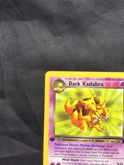 Pokemon Cards: Team Rocket 1st Edition Uncommon: Dark Kadabra 39/82 - Image 2