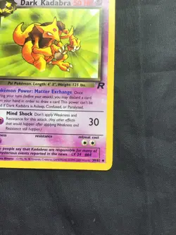 Pokemon Cards: Team Rocket 1st Edition Uncommon: Dark Kadabra 39/82 - Image 4