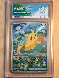 Pikachu Pokemon Promo Card - SVP088 - Paldea Adventure Chest - ACE 9 Mint - Image 1