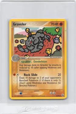 GRAVELER 34/92 - UNCOMMON - NON-HOLO - EX Legend Maker - Pokemon Card - LP - Image 1
