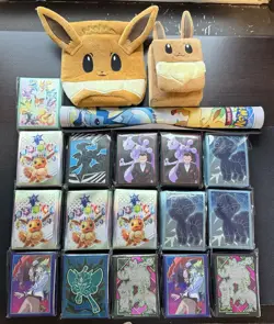Pokemon TCG ETB Card Sleeves - Lot of 16 Sleeves and prismatic upc accessories. - Image 1
