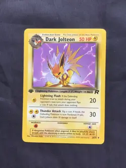 Pokemon Cards: Team Rocket 1st Edition Uncommon: Dark Jolteon 38/82 - Image 1