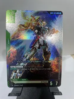 Gundam Card Game - Wing Gundam Zero LR English - GD01-024 LR - Newtype Rising NM - Image 1