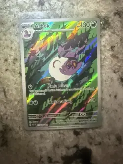 Pokemon TCG Arbok 176/162 Temporal Forces Illustration Rare Card NM Condition - Image 2