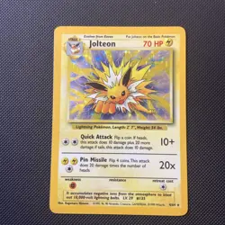 Jolteon 4/64 Holo Unlimited Jungle No Set Symbol Error Pokemon Card (LP-) - Image 1
