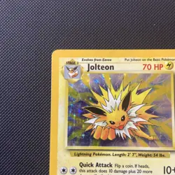 Jolteon 4/64 Holo Unlimited Jungle No Set Symbol Error Pokemon Card (LP-) - Image 2