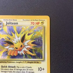 Jolteon 4/64 Holo Unlimited Jungle No Set Symbol Error Pokemon Card (LP-) - Image 3