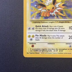 Jolteon 4/64 Holo Unlimited Jungle No Set Symbol Error Pokemon Card (LP-) - Image 5