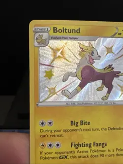 Pokemon Card Boltund SV040/SV122 Shining Fates Ultra Rare Shiny Vault Played - Image 2