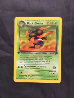 Pokemon Cards: Team Rocket 1st Edition Uncommon: Dark Gloom 36/82 - Image 1