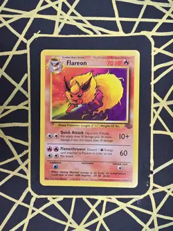 🔥 Flareon 19/64 🔥 Original Non Holo Rare Jungle Set Pokemon Card WOTC 1999 TCG - Image 2
