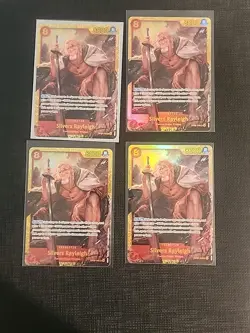 One piece Silvers Rayleigh OP08-118 SEC Lot Of 4 Cards Play Set - Image 1
