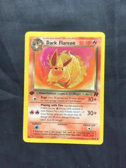 Pokemon Cards: Team Rocket 1st Edition Uncommon: Dark Flareon 35/82 - Image 1