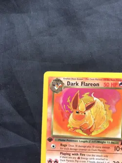 Pokemon Cards: Team Rocket 1st Edition Uncommon: Dark Flareon 35/82 - Image 2