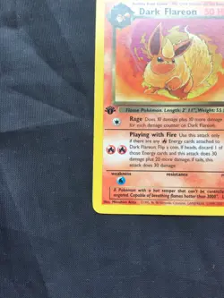 Pokemon Cards: Team Rocket 1st Edition Uncommon: Dark Flareon 35/82 - Image 5