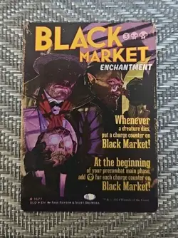 MTG Magic The Gathering SLD Secret Lair Drop Poster Borderless Foil Black Market - Image 1