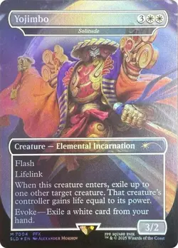 Yojimbo Solitude Rainbow Foil Final Fantasy Secret Lair Magic the Gathering - Image 3