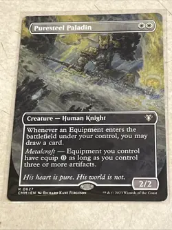 Puresteel Paladin (Borderless) Commander Masters Regular - Image 1