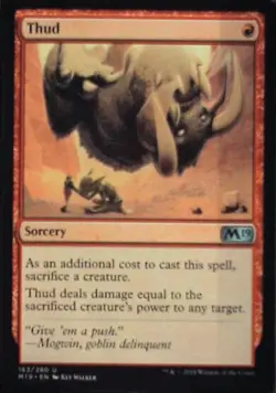 Thud - Core Set 2019: #163, Magic: The Gathering Nm R80 - Image 1