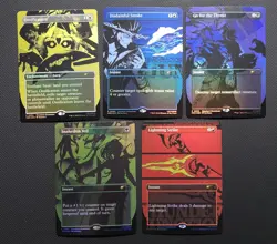 MTG Cowboy Bebop Foil Promo Set NM/SP Snakeskin Veil, Lightning Strike + 3 - Image 1