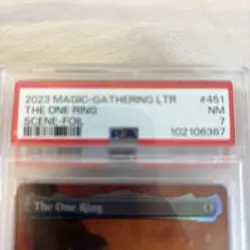 2023 Magic The Gathering MTG LOTR LTR One Ring Scene #451 PSA 7 - Image 3