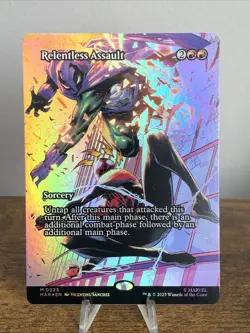 Magic the Gathering- Spider-Man- Relentless Assault (Borderless Foil) - Image 1