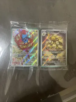 SEALED Pokemon Center Stamped Riolu And Alakazam Promo From Mega Evolutions Set - Image 1