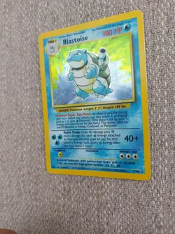 Pokemon TCG Blastoise Holo Card Rare Base Set 2/102 With Squirtle and Wartortle - Image 3