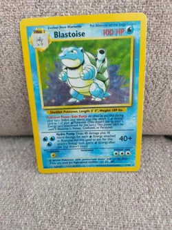 Pokemon TCG Blastoise Holo Card Rare Base Set 2/102 With Squirtle and Wartortle - Image 4