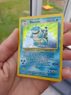 Pokemon TCG Blastoise Holo Card Rare Base Set 2/102 With Squirtle and Wartortle - Image 5