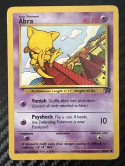 Vintage Pokemon Abra Lot Base Shadowless Team Rocket Gym Challenge Japanese Old - Image 5
