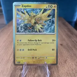 POKEMON TCG ZAPDOS COSMO HOLO SVP 157 BLACK STAR PROMO SURGING SPARKS - Image 1