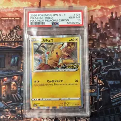 PSA 10 Gem Mint Pokemon Pikachu 124/S-P Japanese PikaPika! Campaign Promo 2020 - Image 1