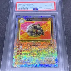2002 Pokemon TCG Golem Reverse Holo Legendary Collection PSA 8 NM-Mint - Image 1